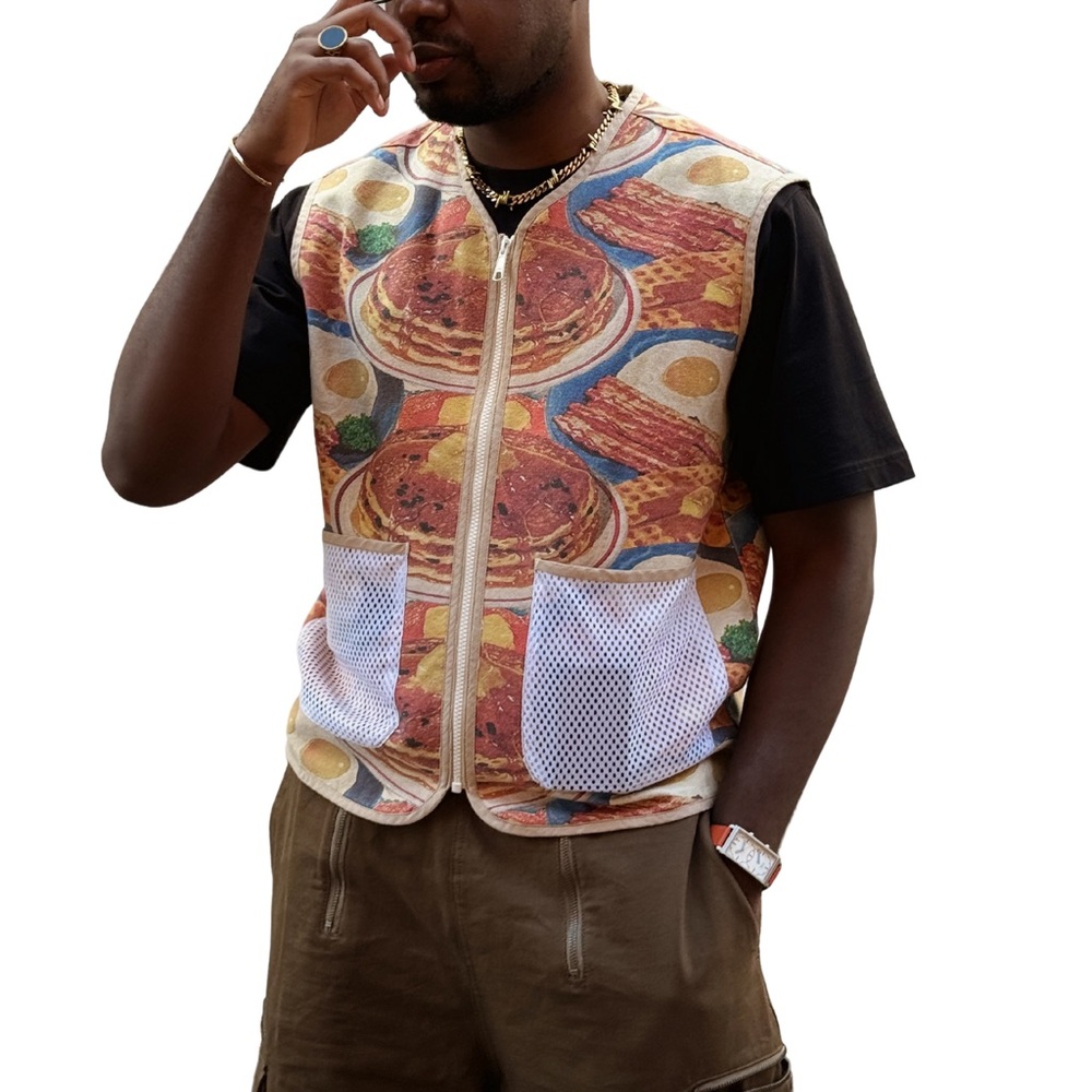 Colorful Breakfast Print Vest